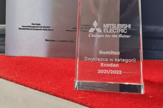 Nagroda w kategorii Ecodan dla firmy Romitex